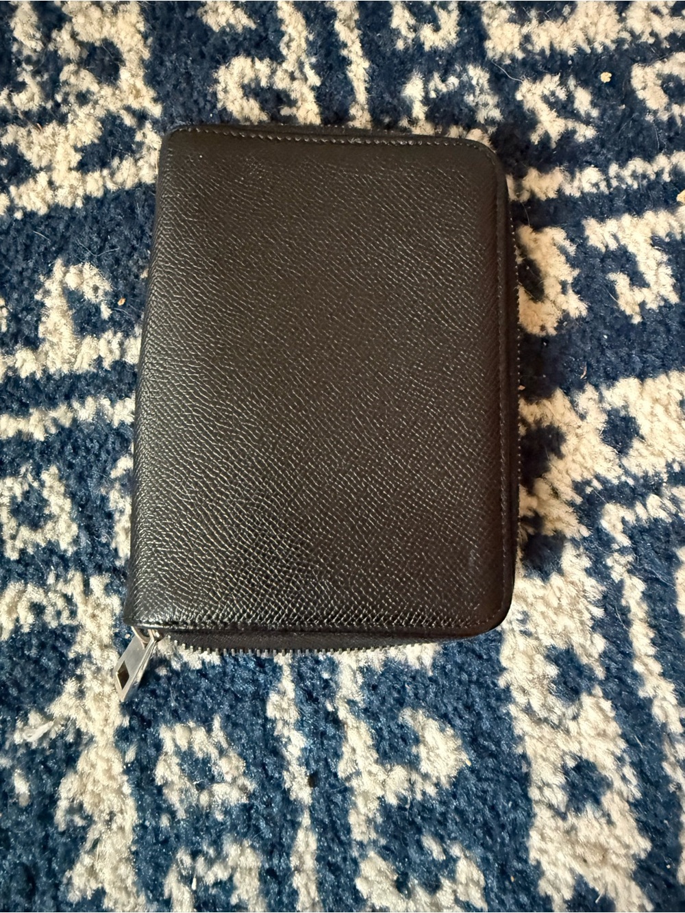 Bally Black Zip-Around Leather Card & Key Holder
